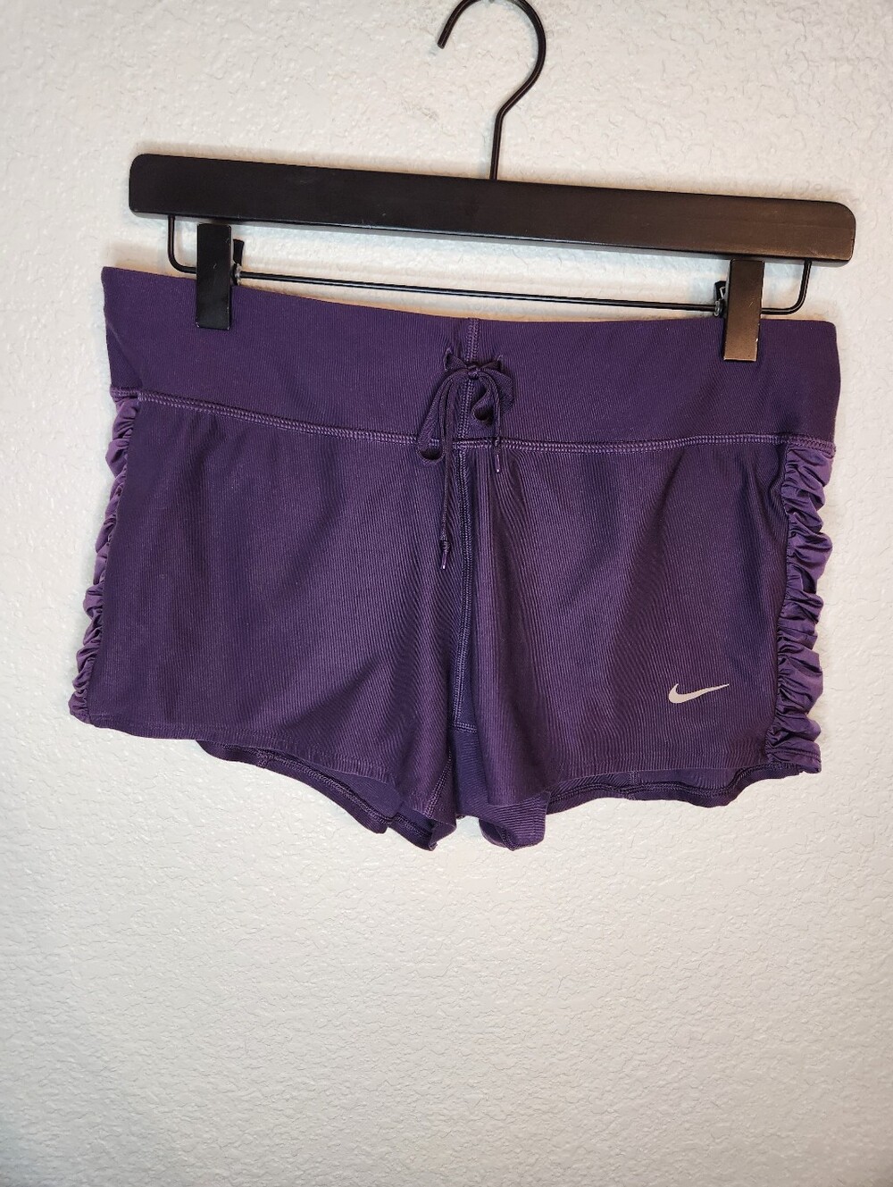 Nike Women's Deep Purple Athletic Shorts with Side Ruching Size S